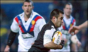 New Zealand's Stacey Jones scores the first try of the night