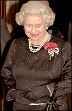 The Queen arriving at the Albert Hall