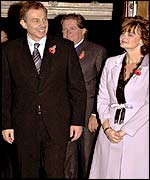 Tony Blair and wife Cherie arriving at the Royal Albert Hall