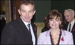 Prime Minister Tony Blair and his wife Cherie 