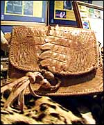 A nag made from illegal animal skins