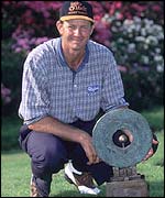 Retief Goosen celebrates his first European Tour win in 1996