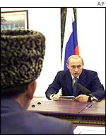 Pro-Moscow Chechens meeting President Putin