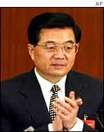 Hu Jintao applauds Jiang Zemin's work report