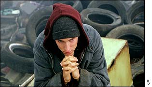 Eminem in a scene from 8 Mile