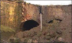 Landslip on Carmuirs track
