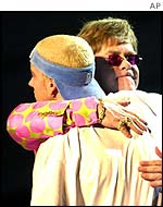 Eminem with Elton John in 2001