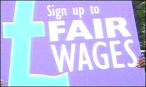 Fair wages sign