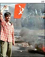 Leftwing demonstrator in Kathmandu