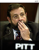 SEC chairman Harvey Pitt, who resigned on 5 November