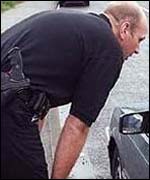 Armed policeman in Nottingham