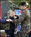 Latvian soldier and boy