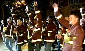 Firefighters go out on strike