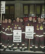 Picket line at Lambeth, south London