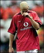 Rio Ferdinand limped off late in the 2-0 victory over Bayer Leverkusen