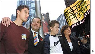 Paul Burrell and family in Times Square