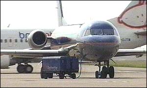 Plane at East Midlands Airport