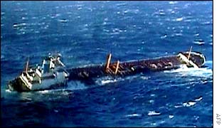 The Prestige of the western Finistere Cape, north-western Spain.