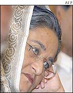 Sheikh Hasina at a party rally
