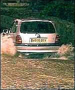 Car in flood water