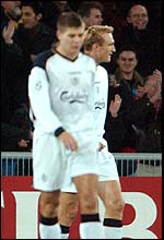 Steven Gerrard trudges off after Liverpool crash out of the Champions League