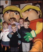 Bill and Ben entertained the youngsters