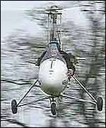 minicopter in flight