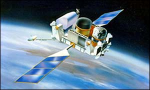 The Nasa satellite (Artists impression) Compton Gamma Ray Observatory 