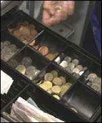 Cash in a till, BBC