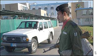 UN vehicle in Baghdad