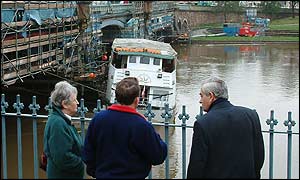 People look at the boat