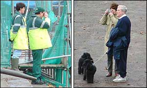 People photograph the boat