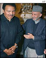 Muhammad Ali and Hamid Karzai