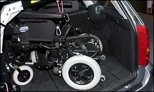 Wheelchair in car boot