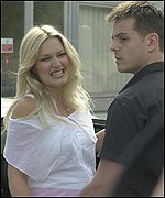 Former model; Emma Noble and husband James Major