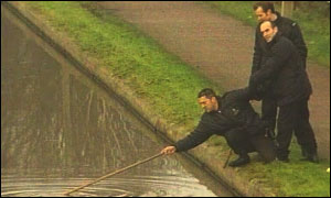 Police search canal