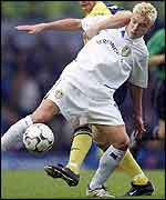 Alan Smith in action for Leeds against Bolton
