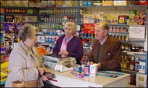 Myra and Jack Evans serve a customer