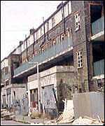 A run-down housing estate