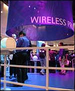 Exhibits at the Comdex computer show 