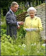 Prince Charles with the Queen
