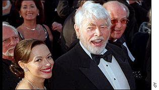 James Coburn with his wife, Paula Murad