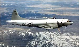 A US Navy EP-3 spyplane