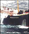 The Prestige lists in stormy seas