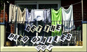 Anti-paedophile banner