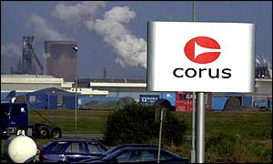 The now clodes Corus steel plant