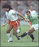Hassan in action during the 1990 World Cup
