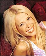 Model and TV presenter Melinda Messenger 
