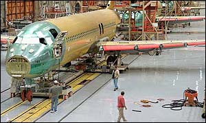 Boeing aircraft manufacturing
