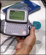 The Sidekick hybrid phone-personal information organiser with camera attached